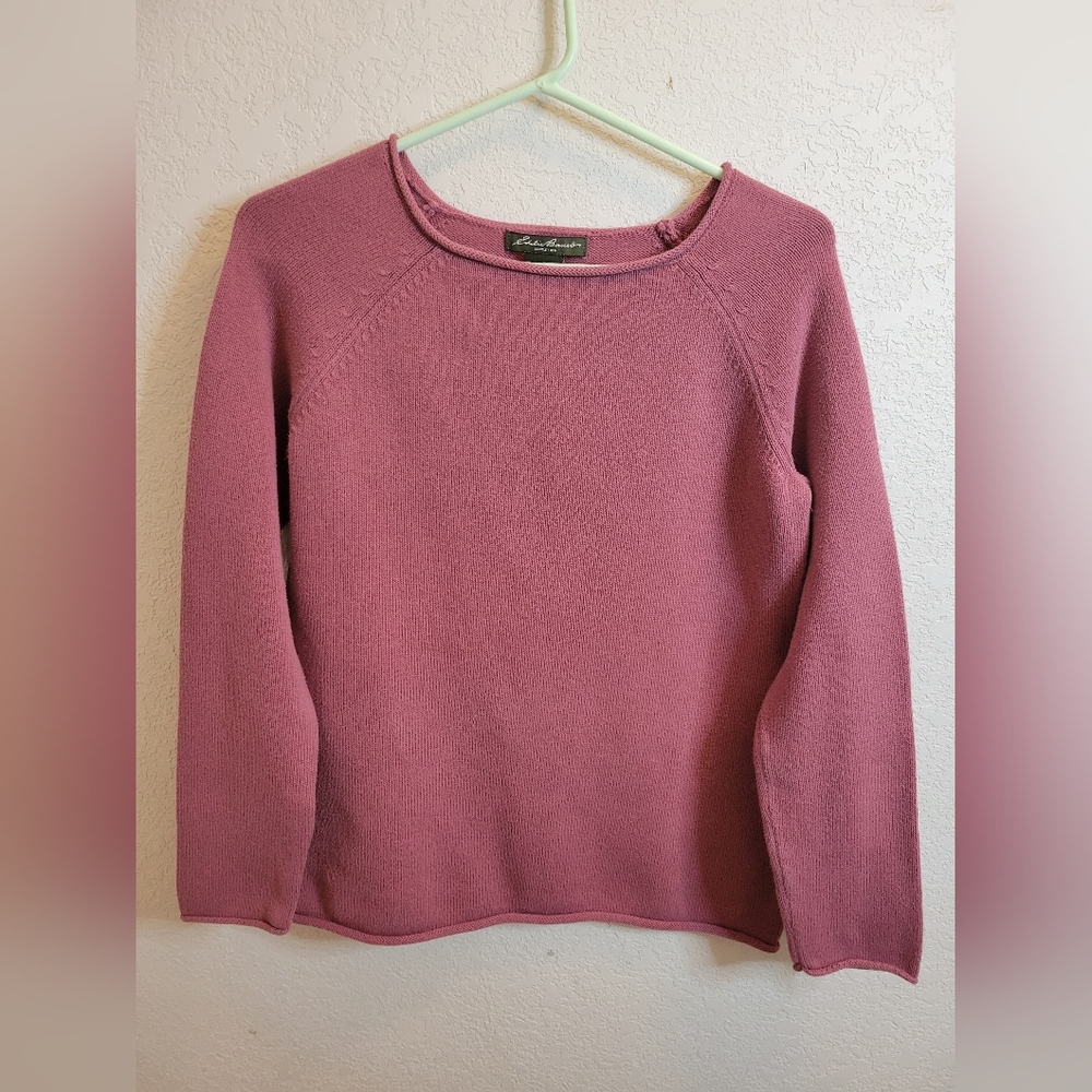 Eddie Bauer Women's Maroon Knitted Top Size S/P